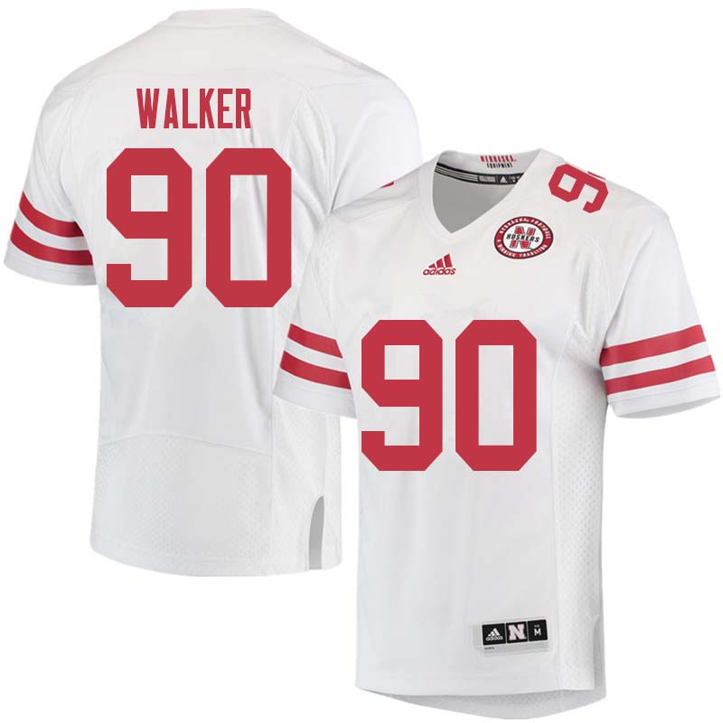 Men #90 Jackson Walker Nebraska Cornhuskers College Football Jerseys Sale-White
